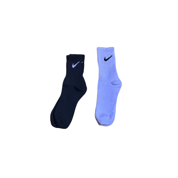 Meia Nike Cano Alto preta e branca