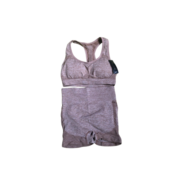 Conjunto Esportivo Academia Top e Shorts Sem Costura Cintura Alta Elasticidade Empina Bumbum - Image 4